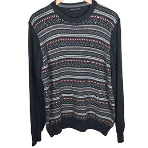 Tricots St Raphael Grandpa Core Sweater Fairisle Crewneck Cozy Warm Sz. L